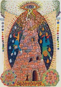The Tower from the Gipsy Tarot