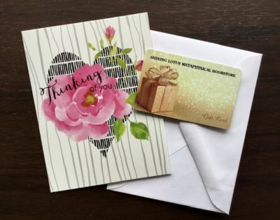 Shining Lotus Gift Card with small greeting card