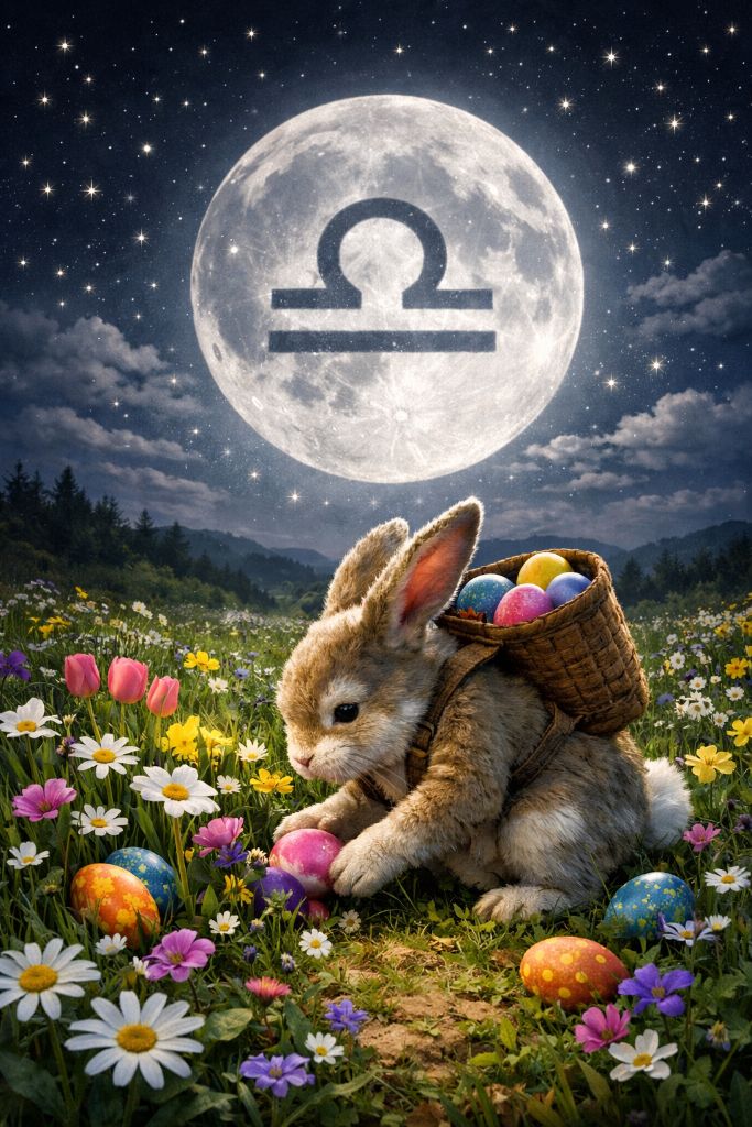 Full Moon in Libra with Easter Bunny